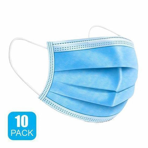 Gravitti Disposable 3-Ply Face Mask-10 Pack (Non-Medical Grade)