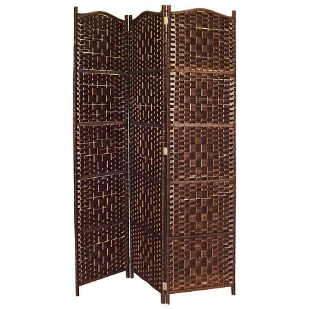 Gravitti 3 Panel Bamboo Room Divider Brown-17.7" X 70.9"