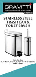 Gravitti Stainless Steel 5L Trash Can & Toilet Brush